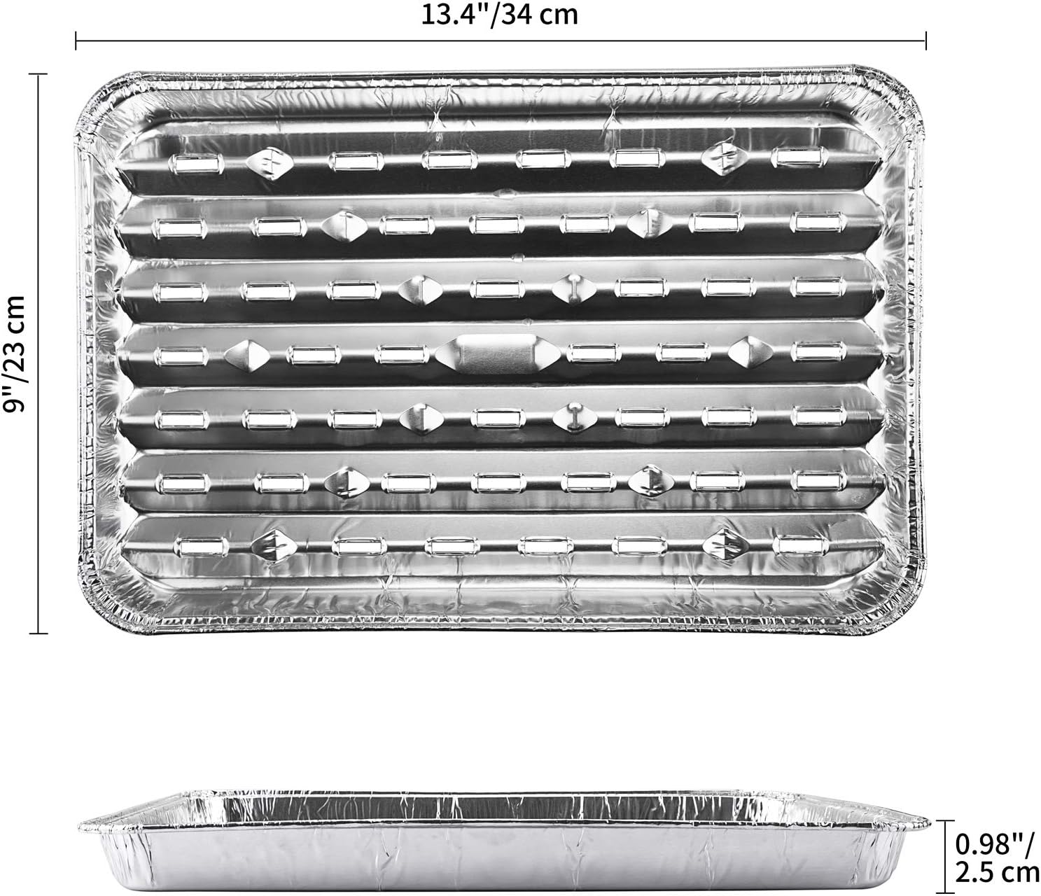Roponan 30-Pack Disposable Grill Toppers, Aluminum Foil Grill Pans with Holes, Grill Accessories for Barbecue, Outdoor Cooking and Camping : Patio, Lawn & Garden
