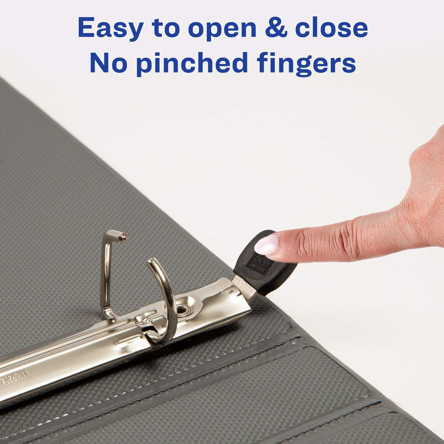 AVERY 1.5" Ultralast 3 Ring Binder, One Touch Slant Ring, Holds 8.5" x 11" Paper, 1 Blue Binder (79712)