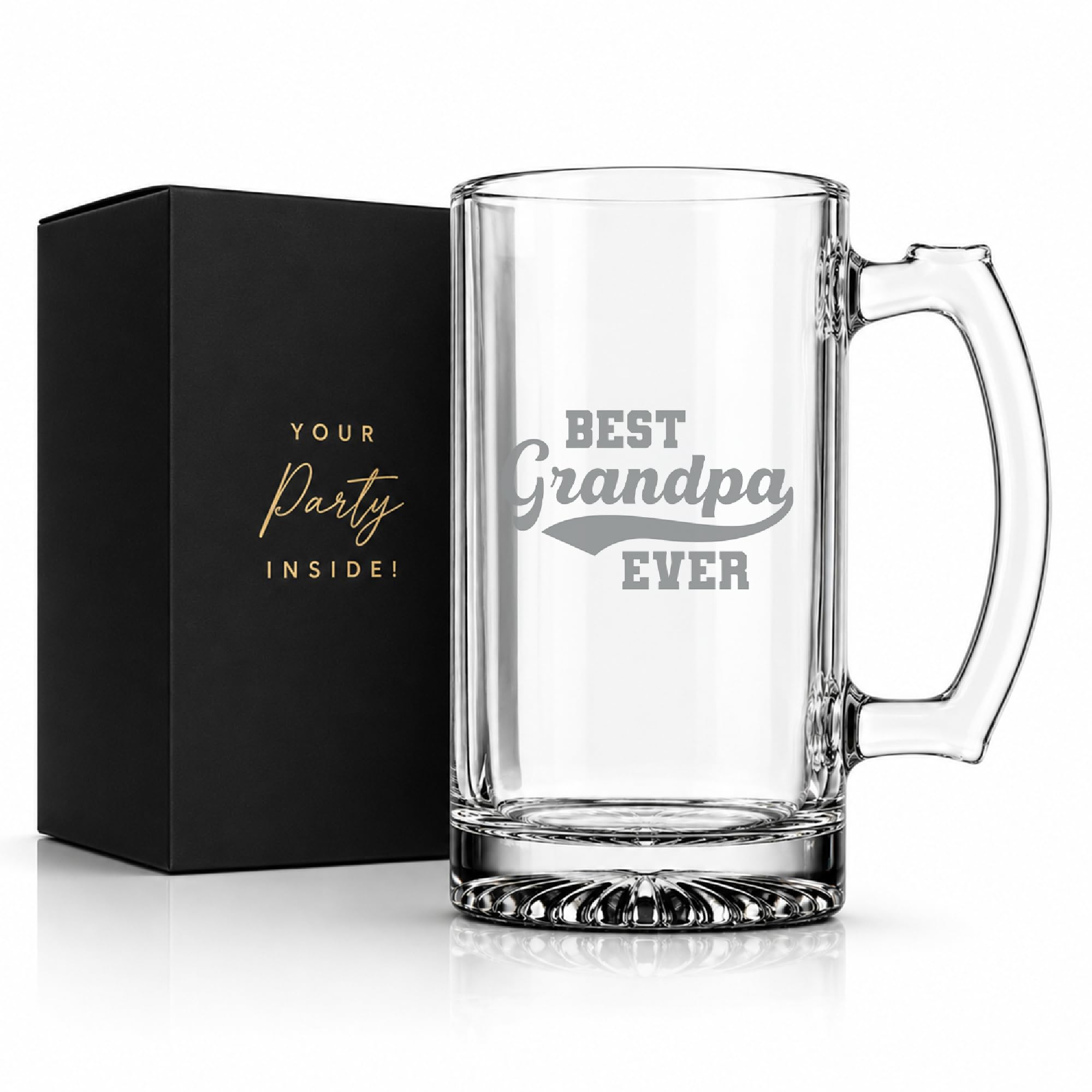 Regalos divertidos para abuelo taza de cerveza original de cristal de 16oz