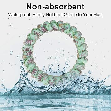 JessLab Bundle-20pcs: Mixed Color Hair Ties, 2 Packs of 10pcs