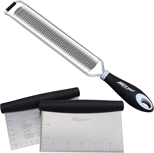 Rallador de limón y raspador de banco de acero inoxidable