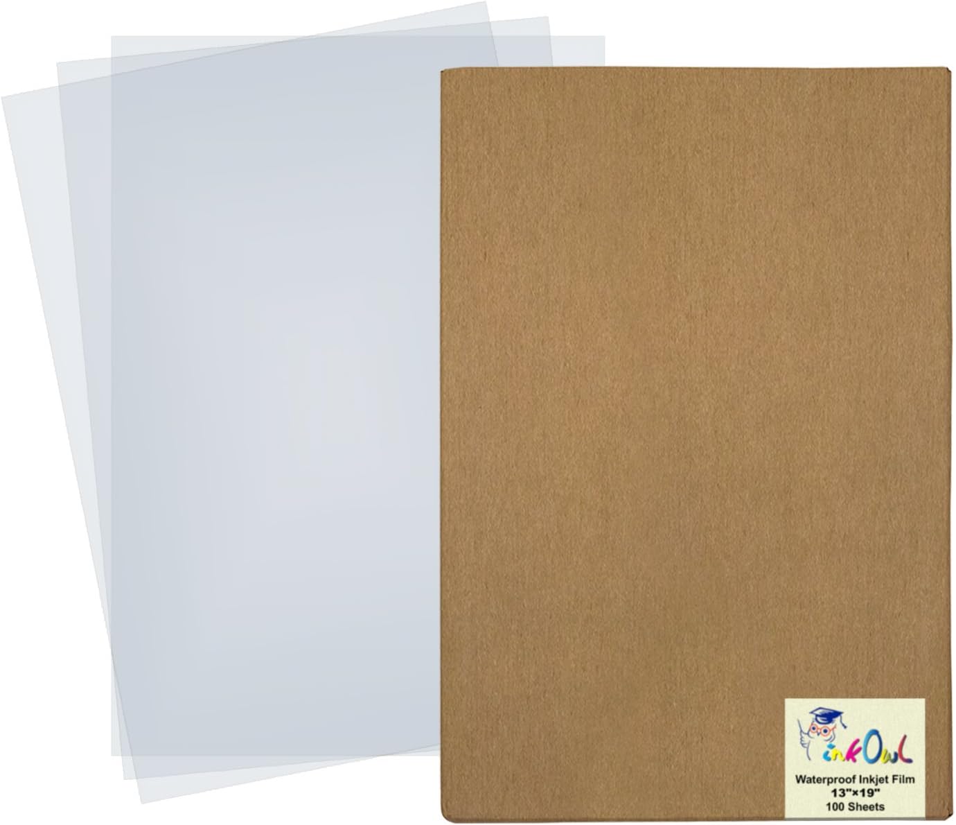 InkOwl 100 Sheets Transparency 5mil Waterproof Inkjet
