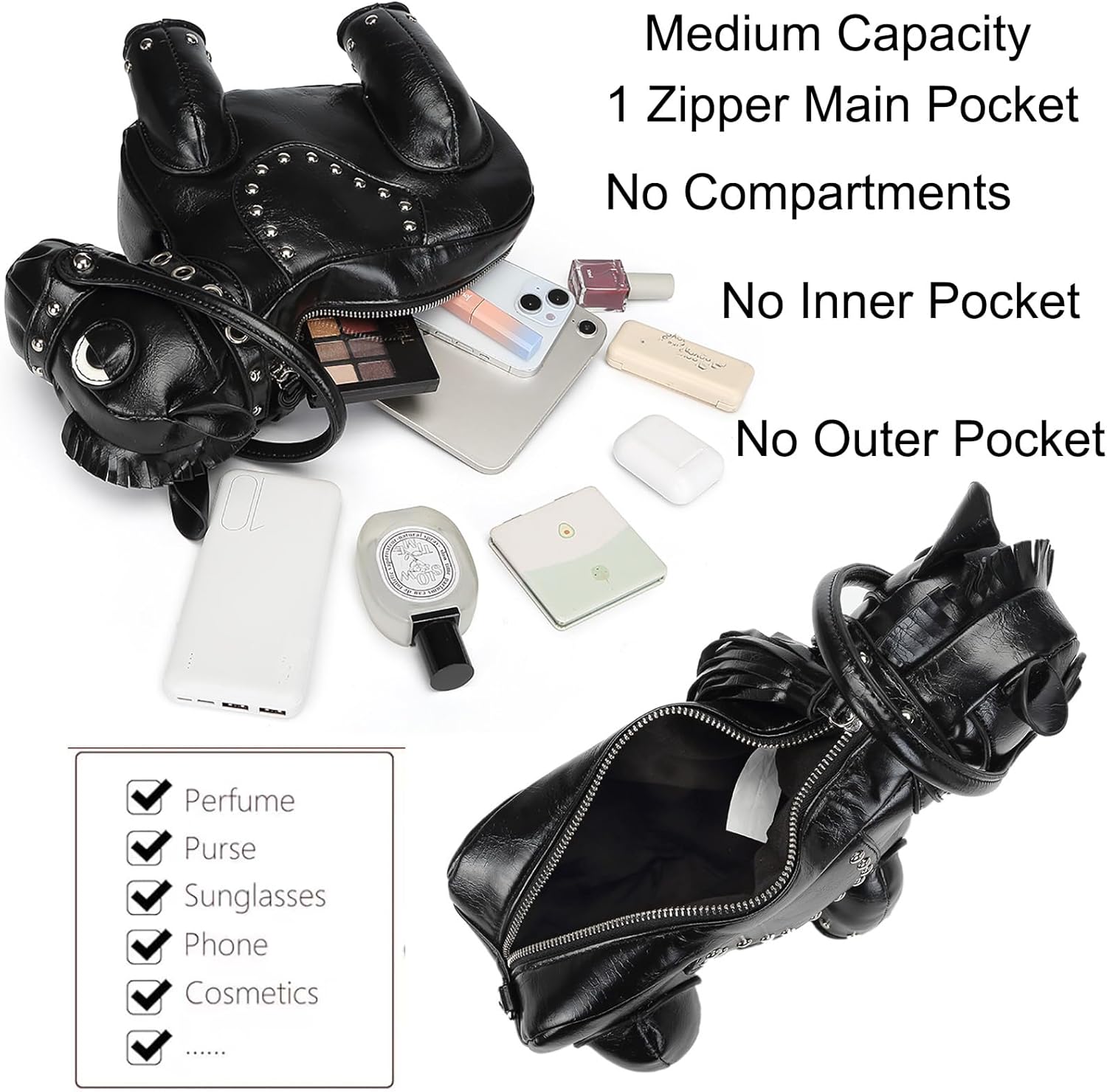 Men and Women Unique Novelty Steampunk Horse Shaped Crossbody Shoulder Bag Handbag Purse - Image 5