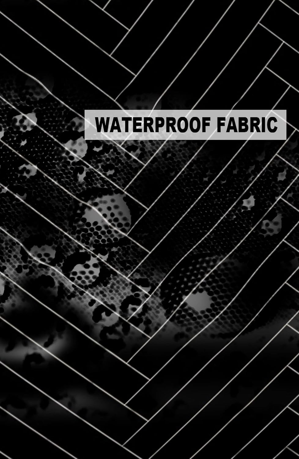 Outdoor Pillows 26x26 Waterproof Outdoor Pillow Covers, Modern Polyester Throw Pillow Covers Garden Cushion Decorative Case for Patio Couch Decoration Set of 2, Black Stripe Herringbone