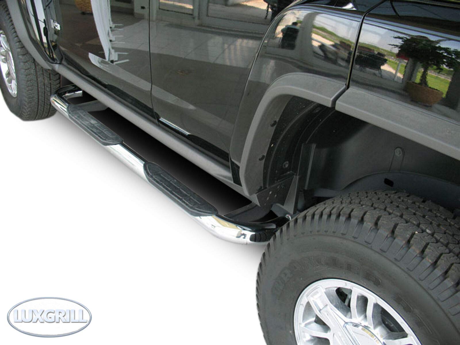 J&J Automotive Marche-Pieds Latéraux pour Hummer H3 2005-2010, Tubes de Protection, Lot de 2 Pcs (Gauche et Droite), Kit de Fixation Inclus