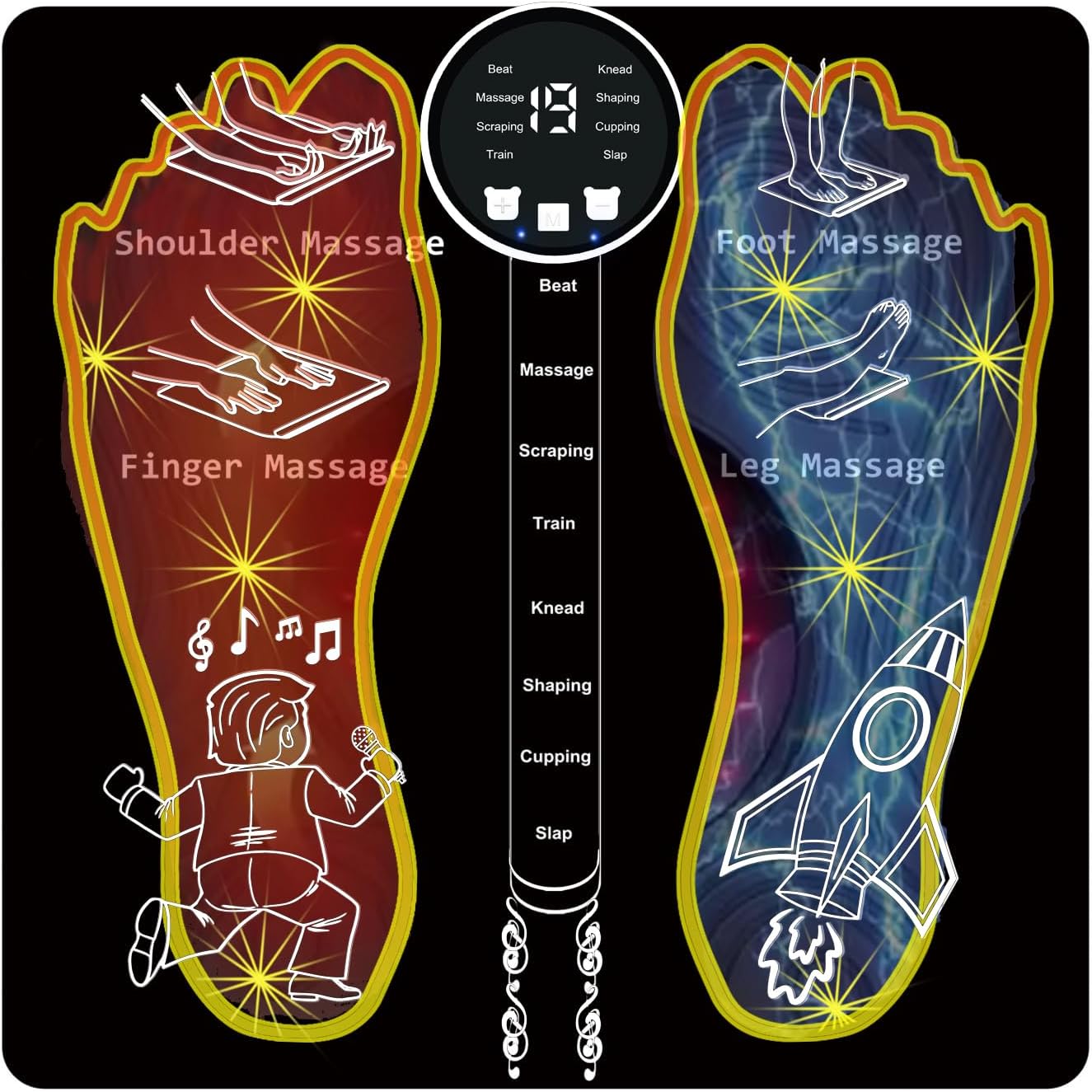 FA FIGHTART EMS Foot Stimulator Stimulation Leg Massager EMS Muscle Relaxation TENS Pain Relief