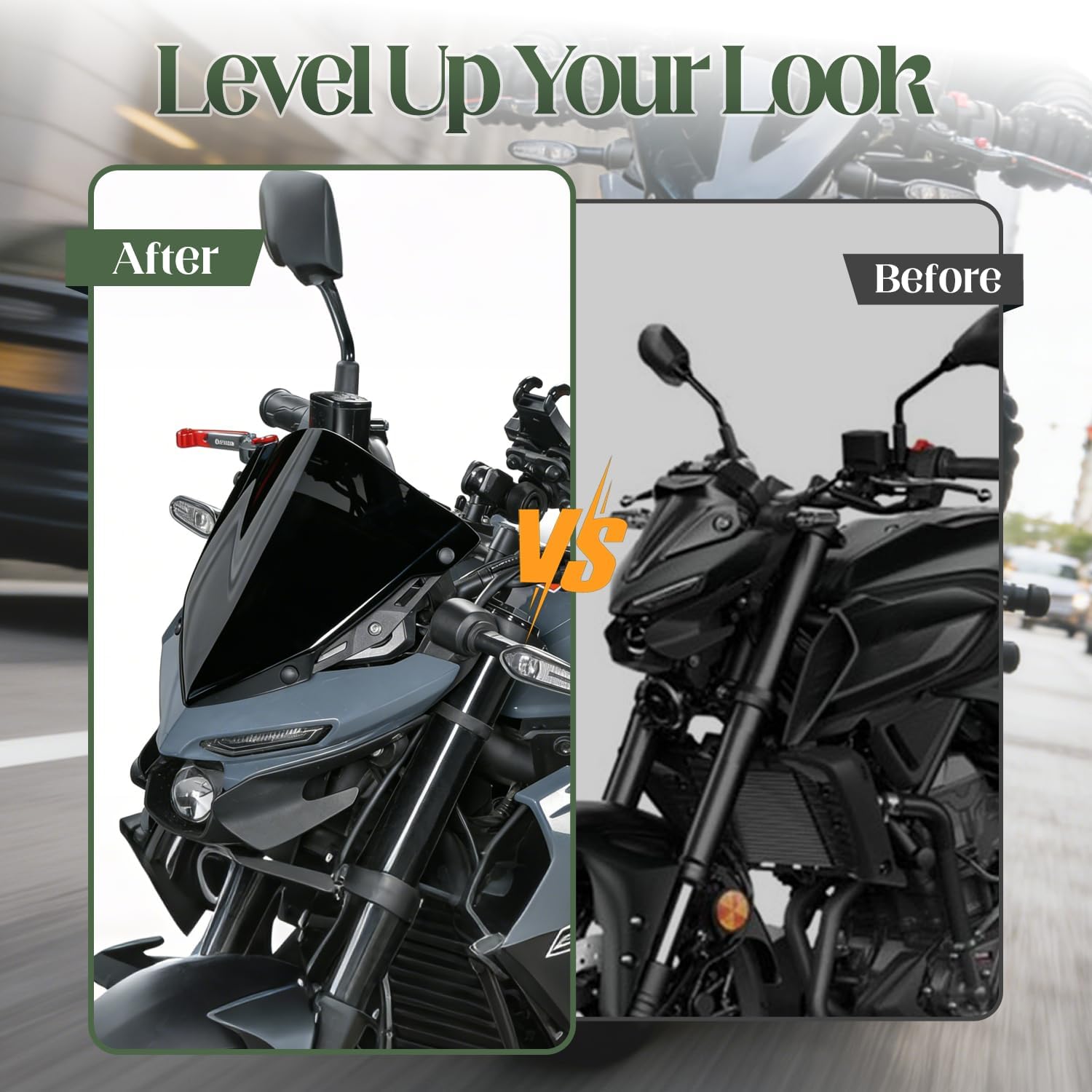Motorcycle Windshield Deflector with Bracket Double Bubble Windscreen Fit for MT-03 MT-25 MT03 MT25 2020 2021 2022 2023 2024 Wind Shield Screen Visor Flyscreen, Black