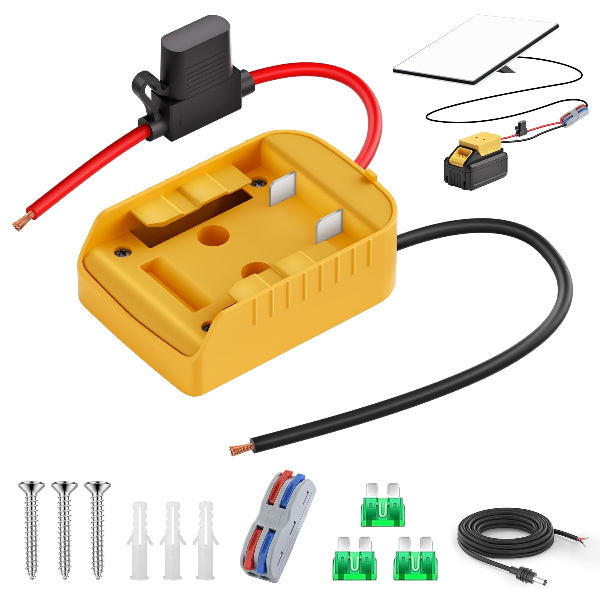Starlink Mini Battery Adapter for Dewalt Battery 18AWG Starlink Mini DC Power Cable for Dewalt Battery Adapter for Power Wheels 20V Starlink Mini