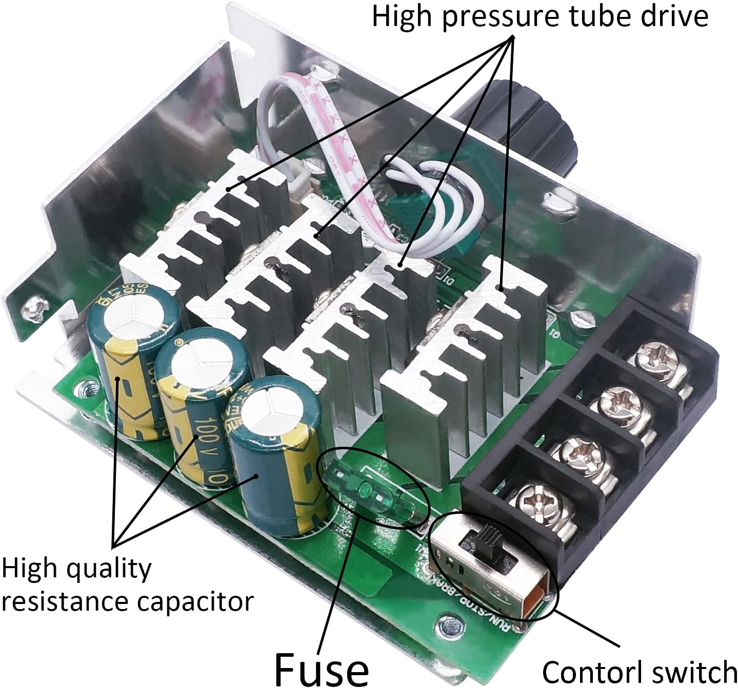 TWTADE Control Motor Speed PWM 7-80V DC Max 30A 1500W Forward Reverse linear speed regulation DC12V 24V 36V 50V 30A I-K-012 - - 