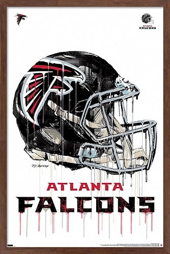 Miniatura 10 de Trends International NFL Atlanta Falcons - Póster de pared con casco de goteo en el 20, 22.375 x 34 pulgadas, paquete de póster y montaje de primera