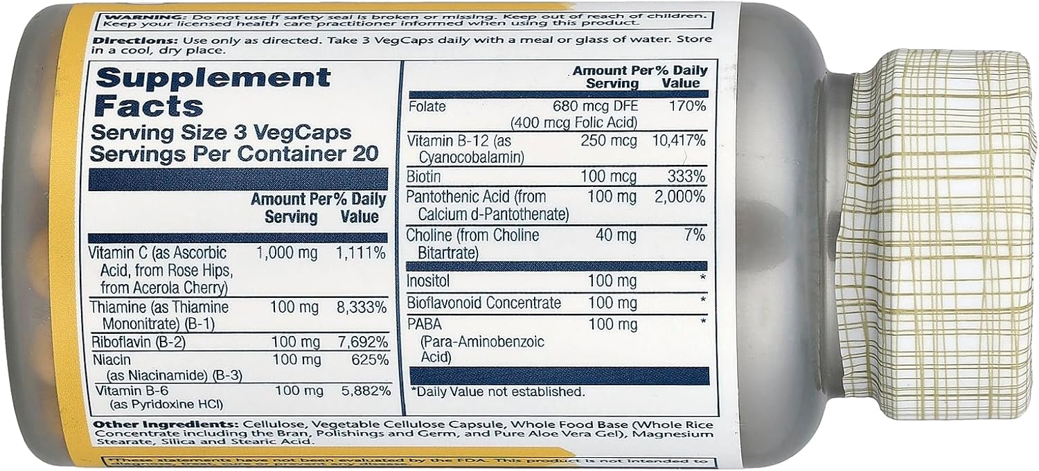 Solaray, Mega B Stress Two Stage, 60 Veg Capsules
