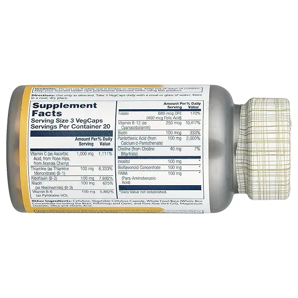 Solaray, Mega B Stress Two Stage, 60 Veg Capsules 2