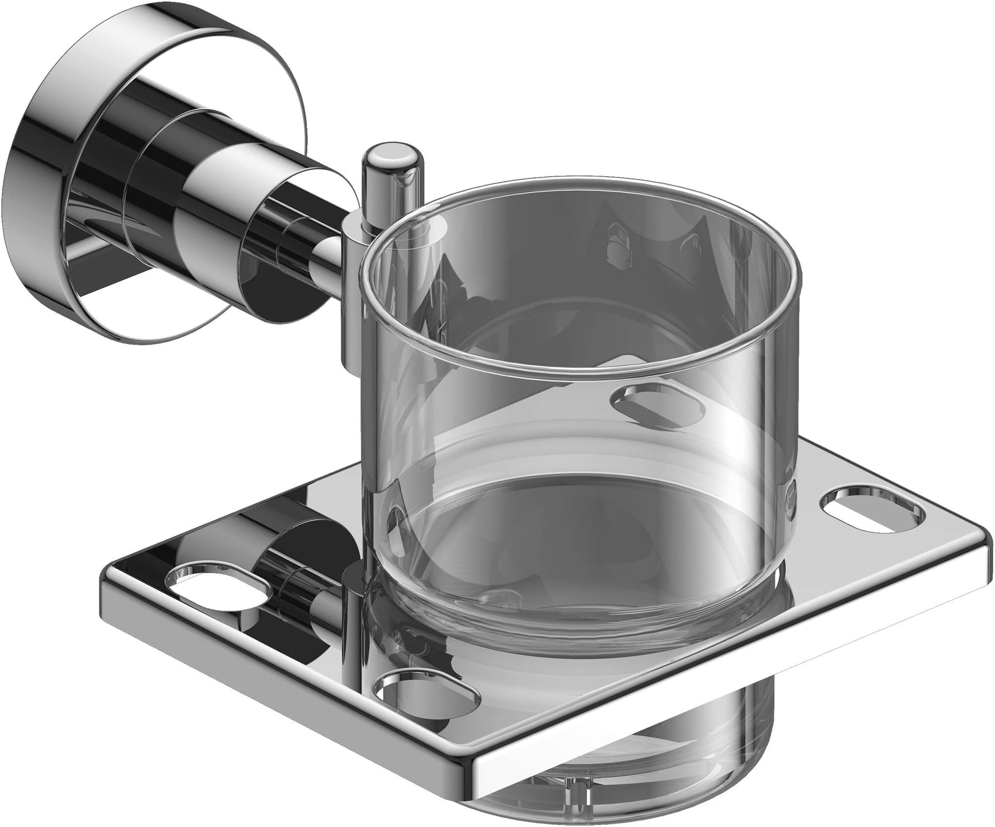 Amity SOGO Tumbler Holder | Toothbrush Holder, Wall Mounted for Bathroom and Wash Basin, Stainless Steel with Chrome Finish