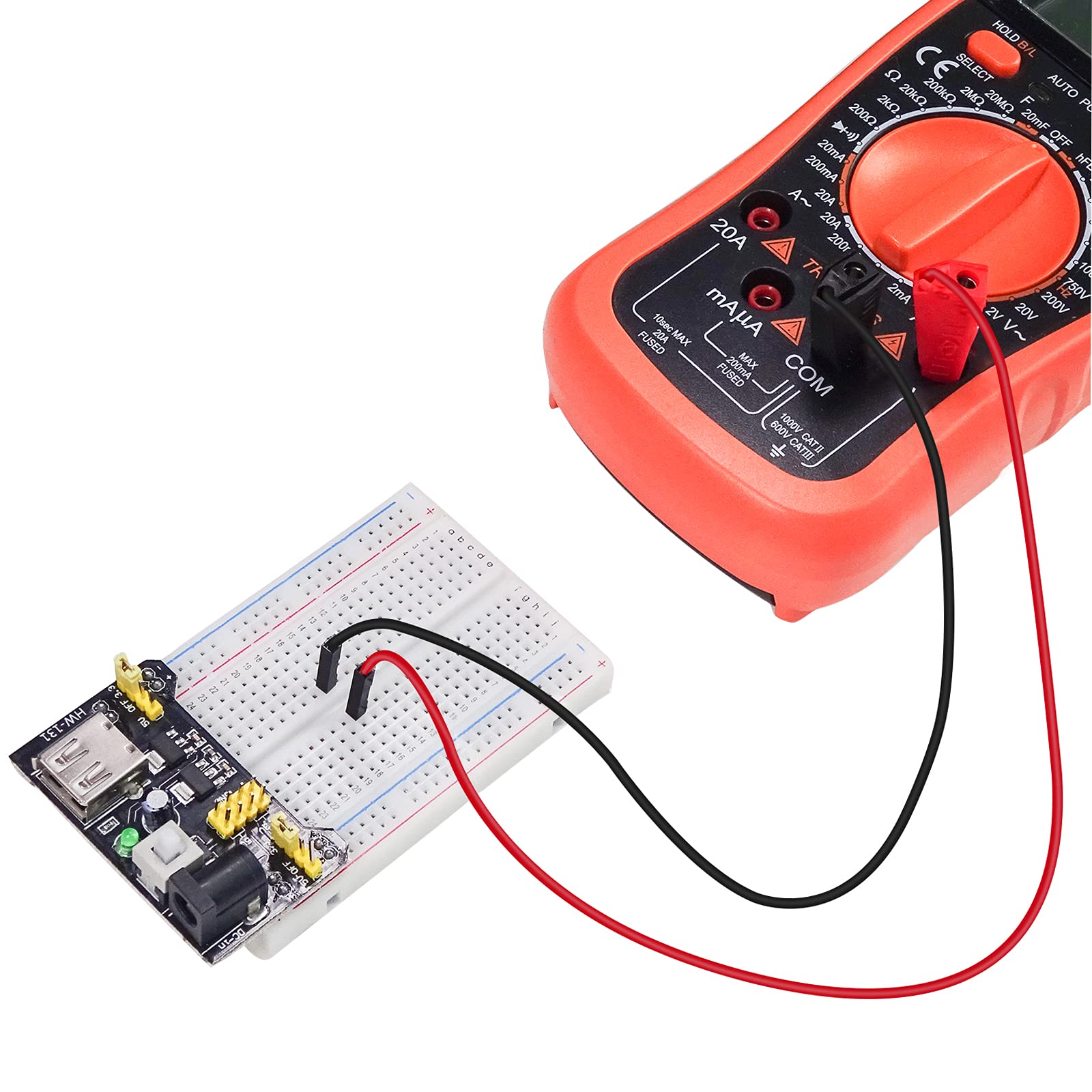 2 Cables De Prueba Banana Apilables - 4 Mm, Rojo Y Negro, Contactos De Cobre Para Multímetros