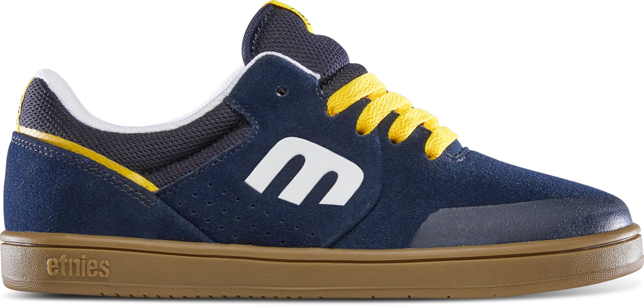 Etnies Kids Marana Skate Shoe, Navy/Gum/Yellow, 5 UK