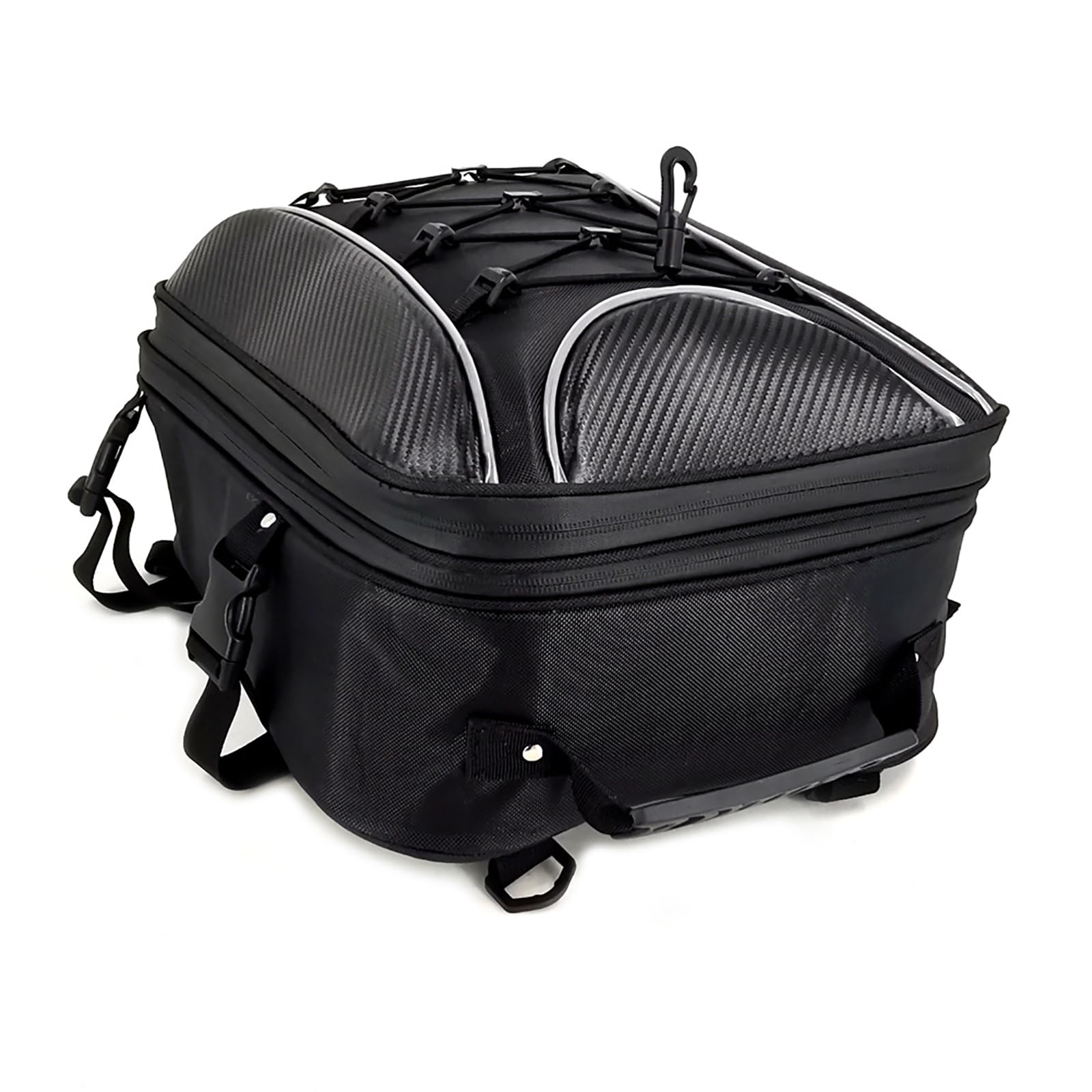 Sacoche de siège arrière de moto, sac de selle imperméable en cuir, sac à bagages extensible, PU, capacité de 7,5 à 10 l, ajustement universel