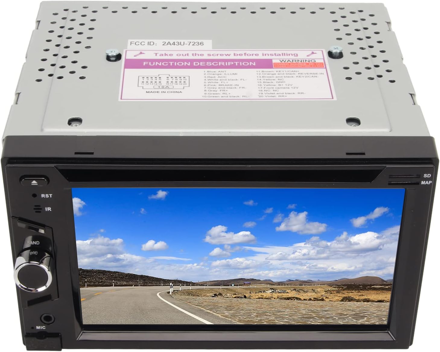 Reproductor Multimedia LED con Pantalla Táctil, Reproductor de DVD y CD