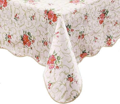 Vista 14 de Mantel de girasol impermeable de 60 x 104 pulgadas, mantel floral de vinilo con reverso de franela para mesas rectangulares, comedor de primavera