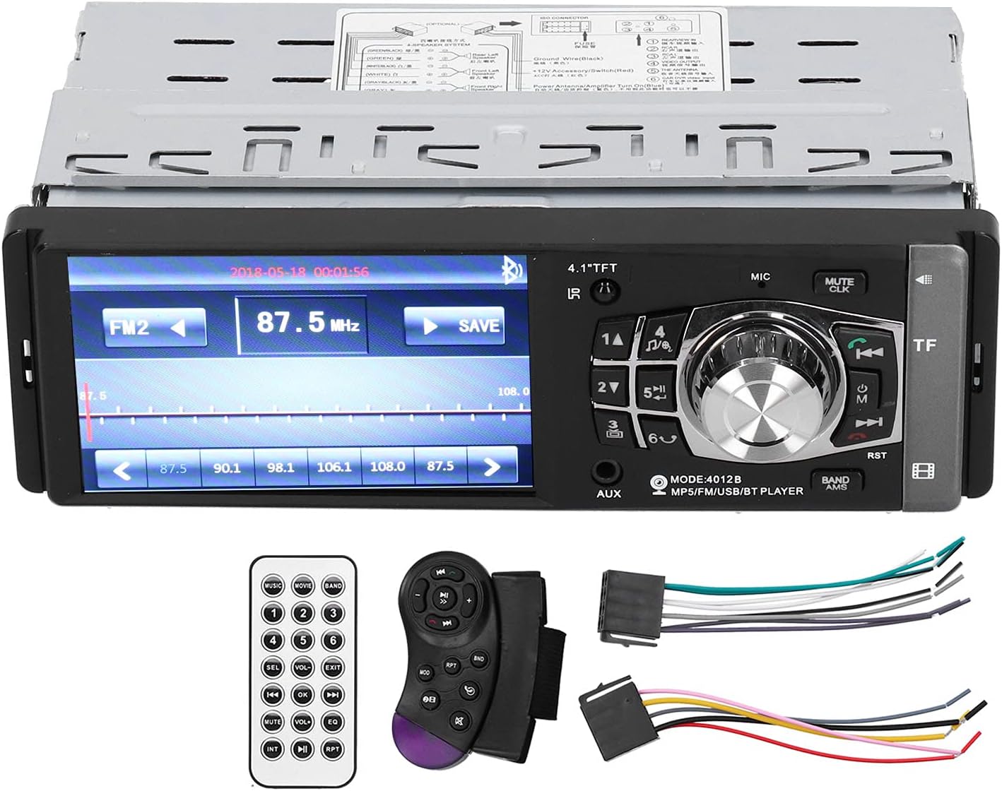 Kimiss 4 1インチ車のmp5プレーヤー Bluetoothhdスクリーンステレオラジオfm Mp3 Mp4 カードスロット充電器反転ディスプレイ 正規店 Kimiss 4 1インチ車のmp5プレーヤー Bluetoothhdスクリーンステレオラジオfm Mp3 Mp4 カードスロット充電器反転ディスプレイ 正規店