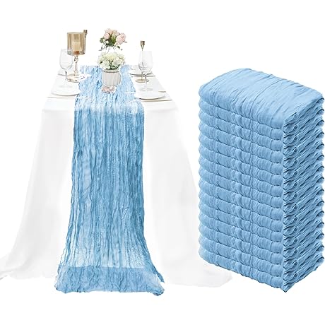 Baby Blue Table Runner: Elevate Your Celebrations with Grace and Charm