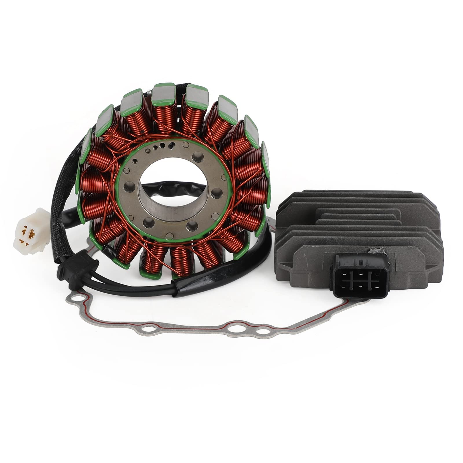 Magneto Coil Stator + Voltage Regulator + Gasket Assy Adatto per Suzuki GSR 400 600 2006-2010