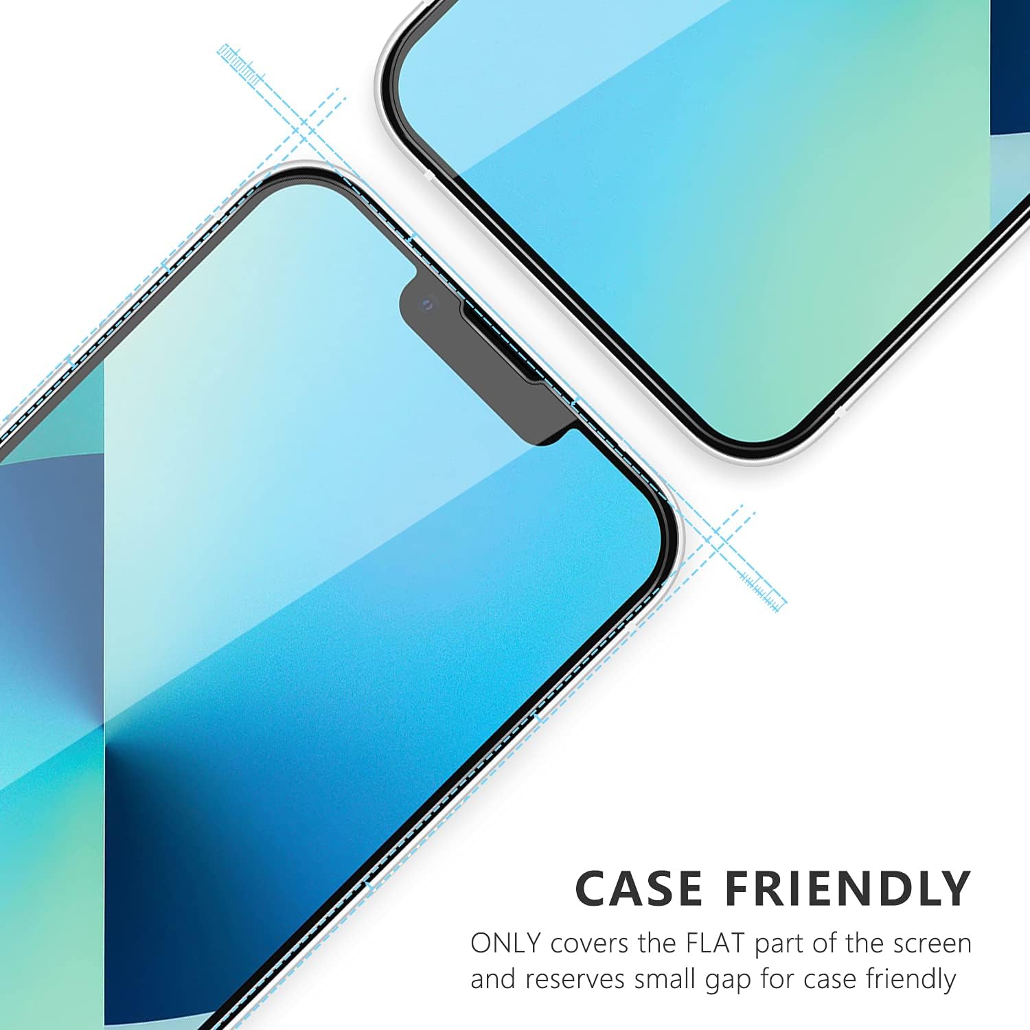 SPARIN Screen Protector for iPhone 13, 3 Pack 9H Tempered Glass and 2 Pack Camera Lens Protector for iPhone 6.1 Inch 2021, Alignment Tool, Bubble Free