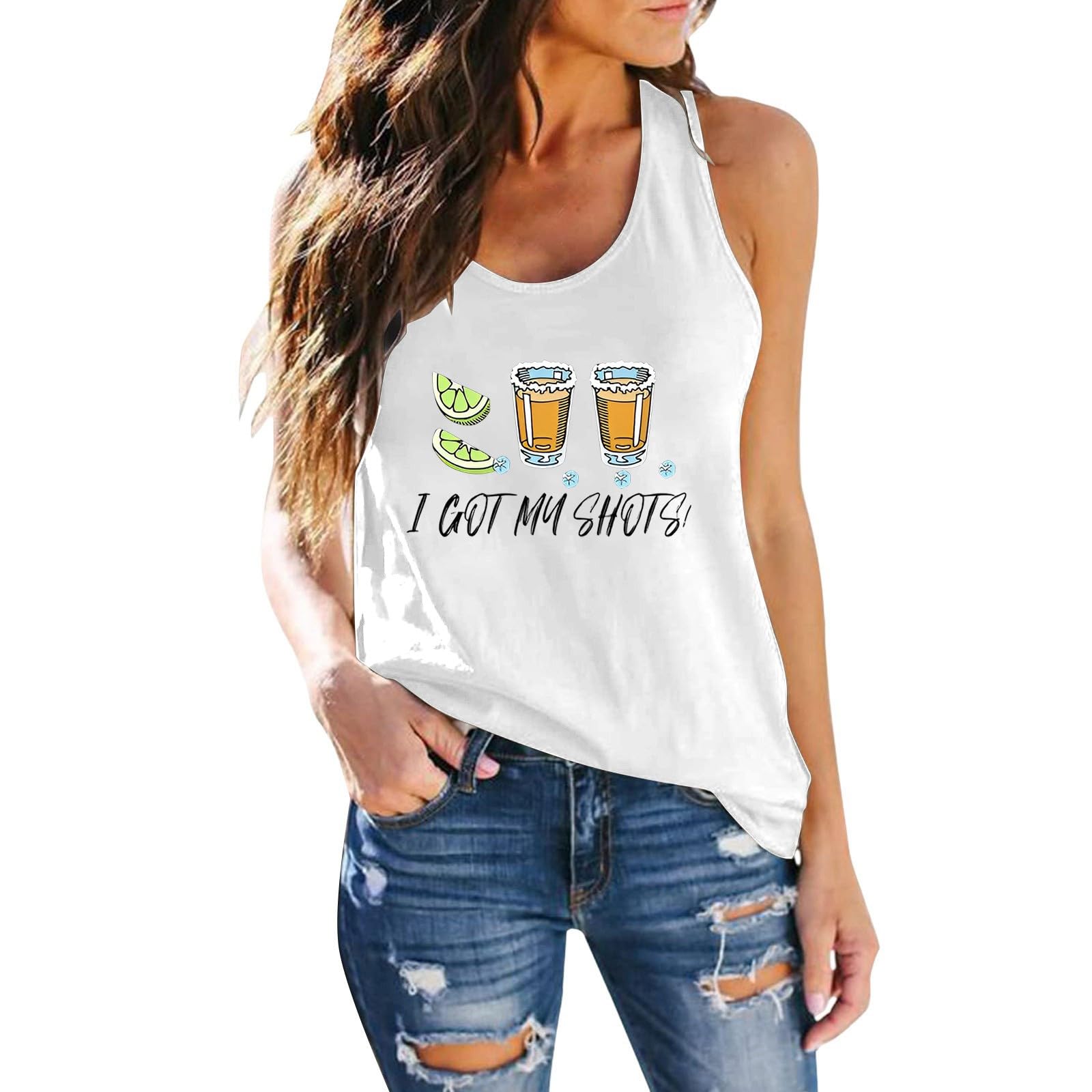 Generic Top Deportivos Mujer de Punto Acanalado sin Mangas de Verano para Mujer Camisa Ligera Tops Cortos 2024 Trajes de Moda Ropa Festival de la Cerveza Oktoberfest Escalada Camiseta Mujer
