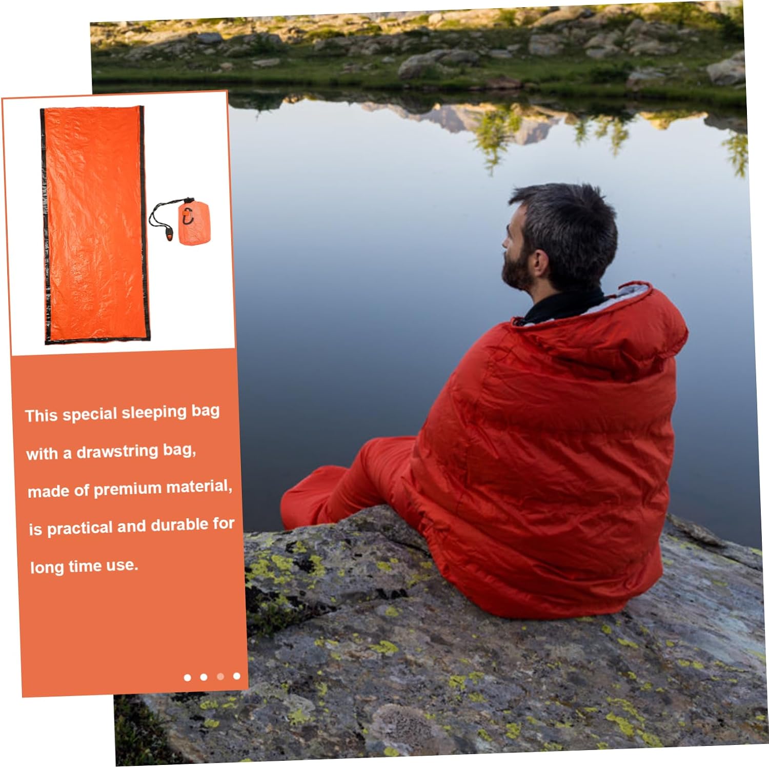 Survival Bag for Sleeping Pe Aluminum Film Bivy Bag Emergency Bivy Sack