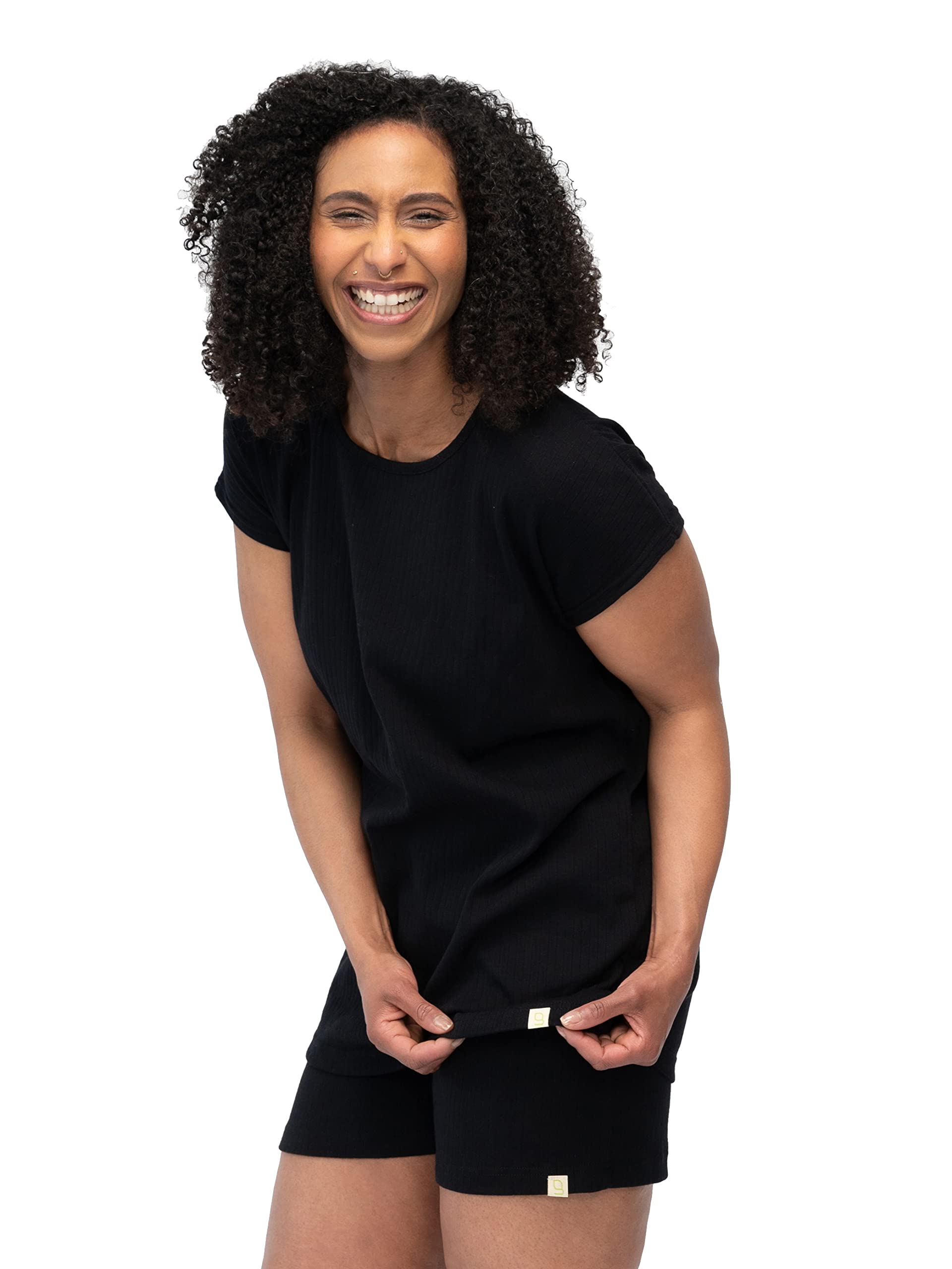 Derby Rib Camiseta de Pijama para Mujer