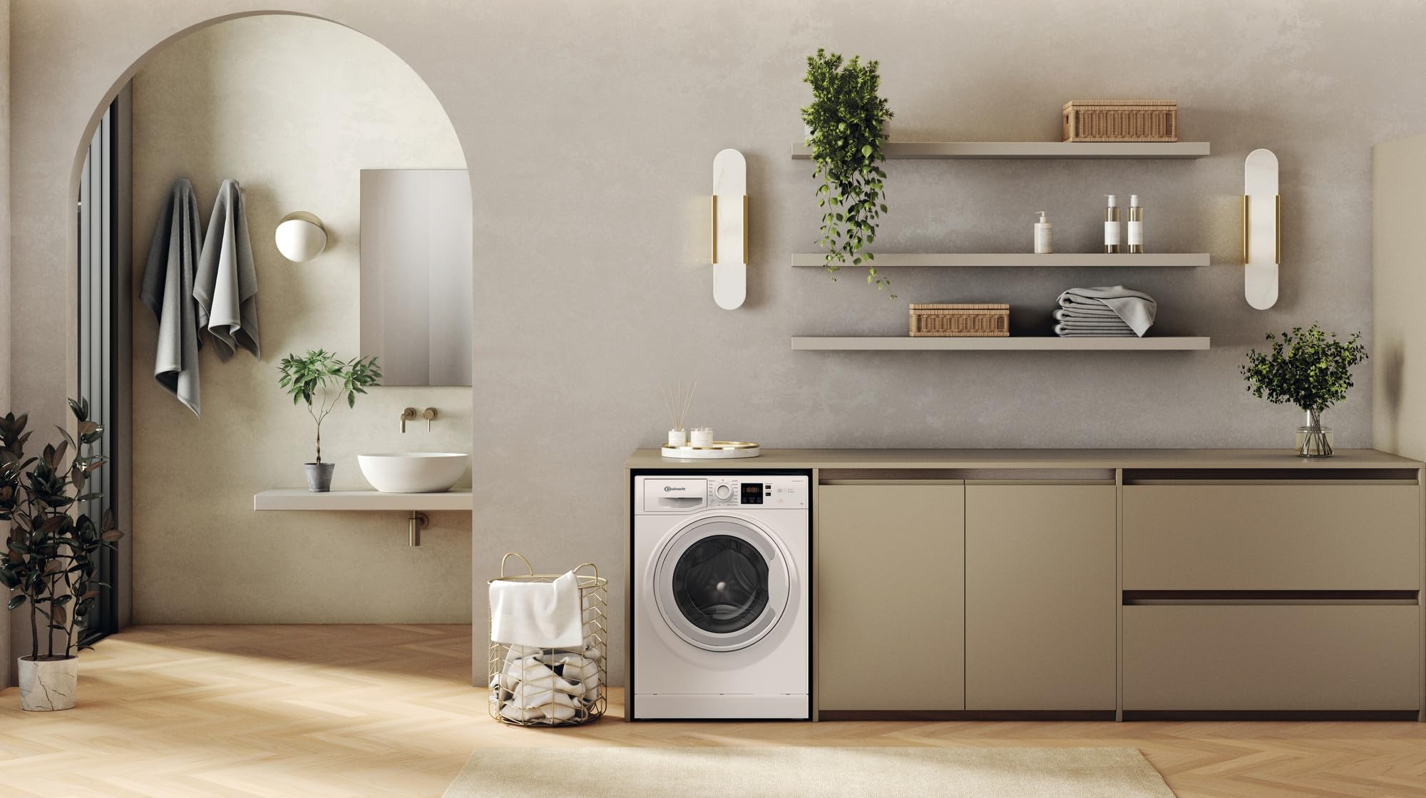 Bauknecht BW 719 A Frontlader-Waschmaschine 7 kg Dynamic Inverter Energieklasse A Weiss