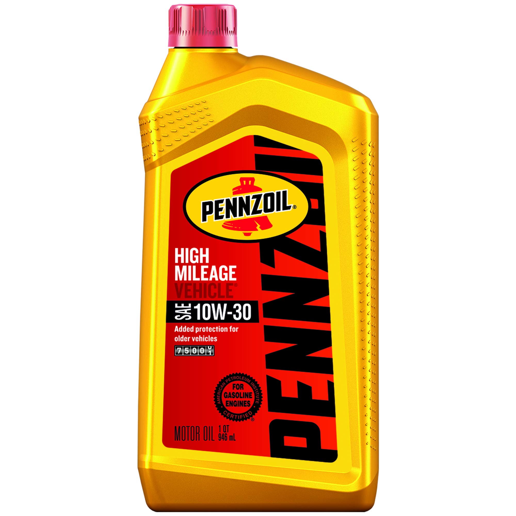 PennzoilHigh Mileage Motor Oil 10W-30 â€“ 1 Quart (Pack of 6)