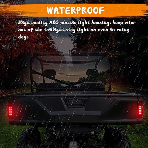 Miniatura 3 de Luces traseras de freno UTV ahumadas, luces traseras LED compatibles con Polaris Ranger 900 1000 XP Diesel 570 tamaño completo Pro XD 4000G 4000D