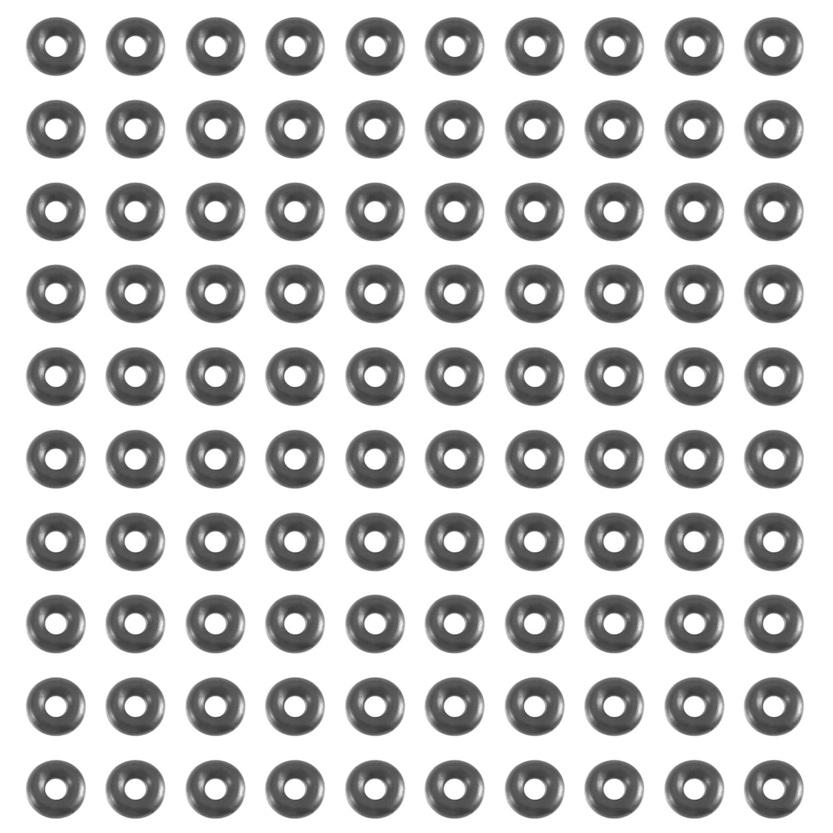 Aisuoka 100 pcs O-Ring in Nitrile Rubber 6 x 2 mm