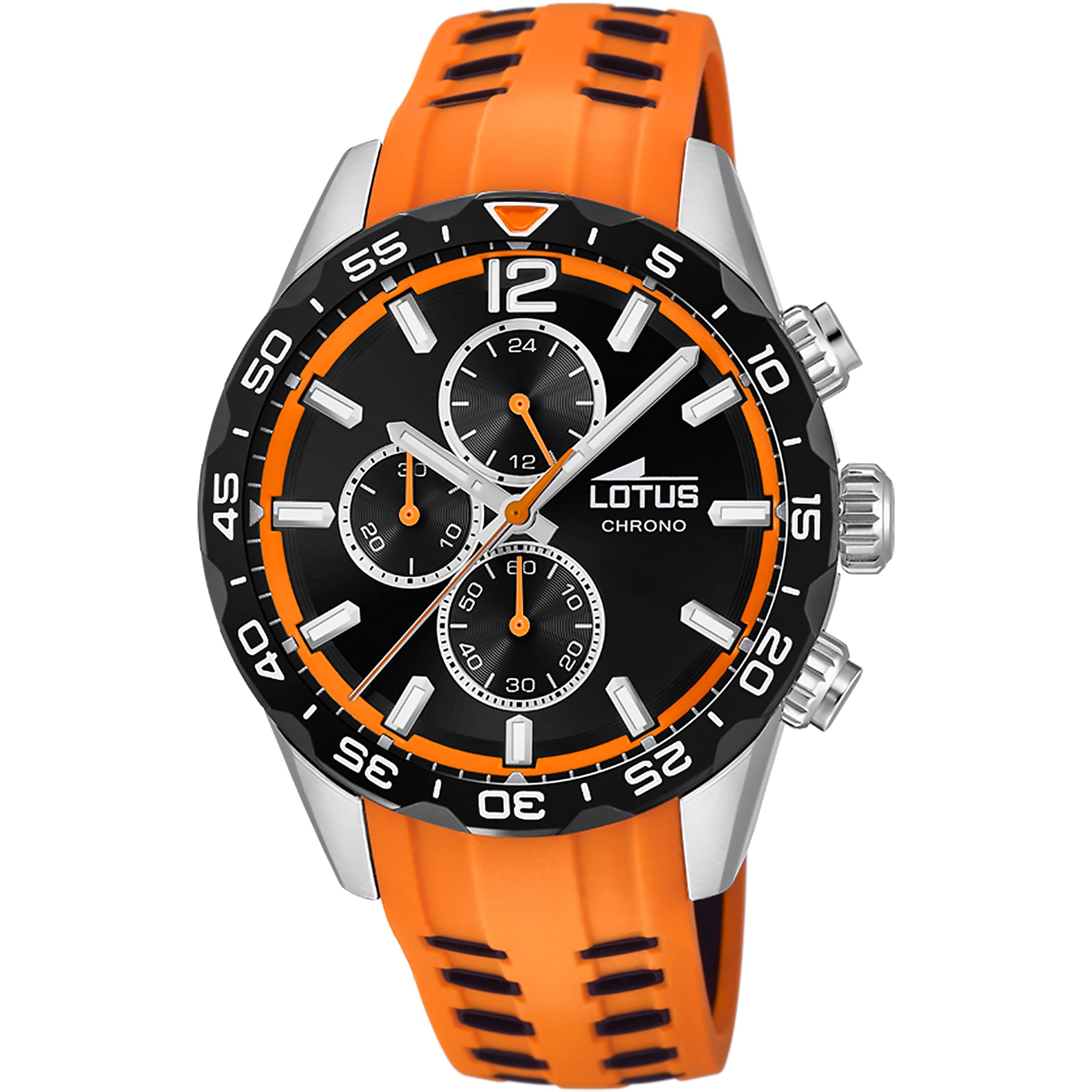 Lotus Herrenuhr Analog aus Kautschuk Orange