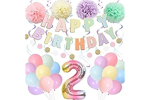 BRT Bearingshui 2nd Birthday Decorations: A Shimmering Rainbow Extravaganza