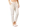 TRASA Ultra Soft Cotton Regular and Plus 8 Colour Cotton Mid Rise Pants for Womens and Girls, Cream - XL