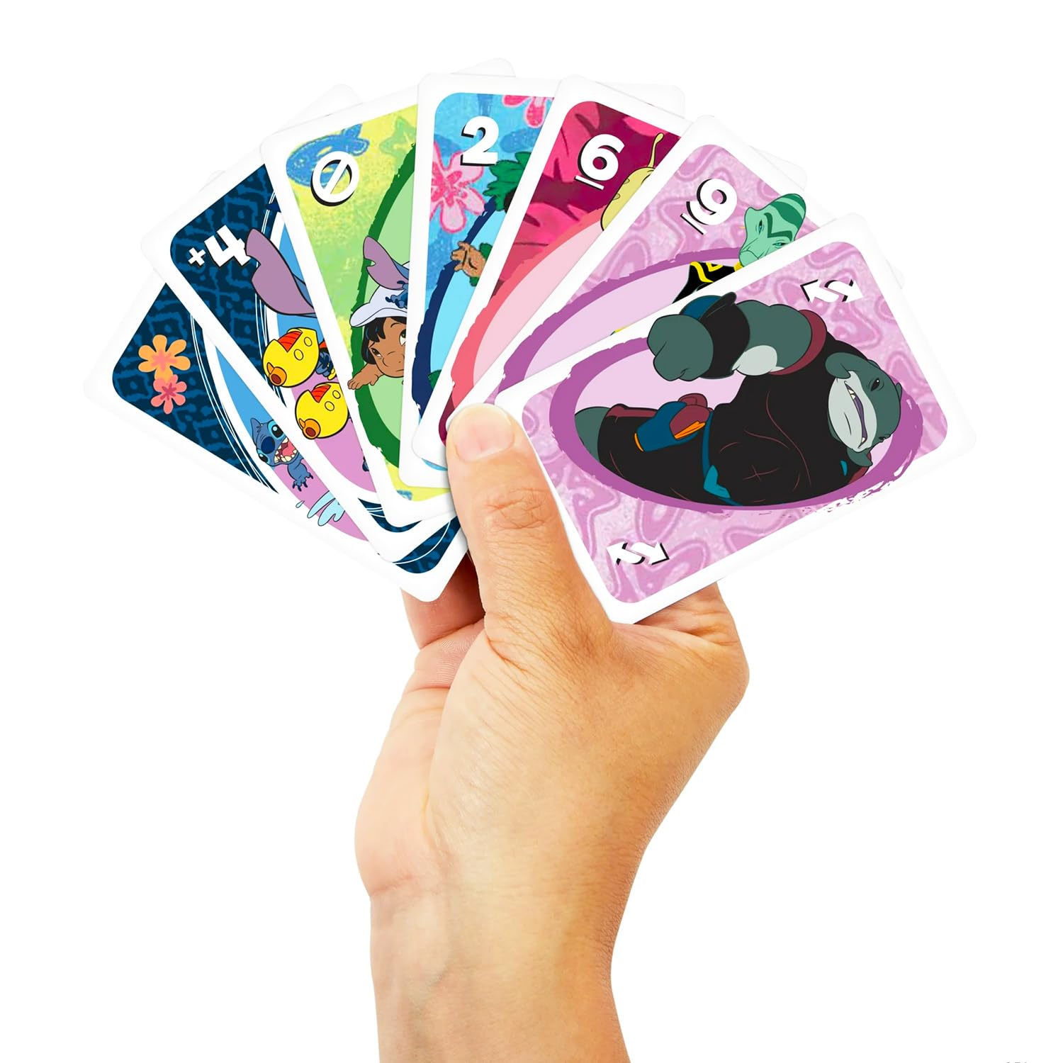 Stitch UNO Jeu de cartes – Ensemble avec jeu Disney UNO pour enfants et autocollants, plus | Jeu de cartes Lilo et Stitch pour enfants, soirée de jeu en famille