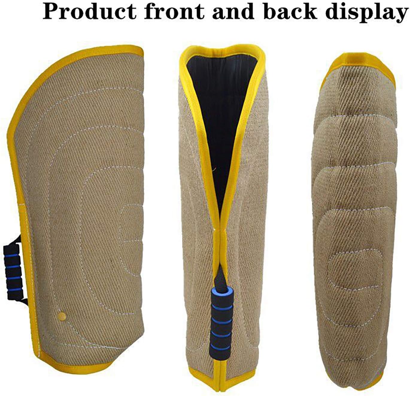 Morezi Dog Bite Sleeve Training Protection, Heavy Duty Jute Durable, Fit Pit Bull German Shepherd Mastiff, Puppy Small Dogs Training Biting Tugging Toy - Yellow