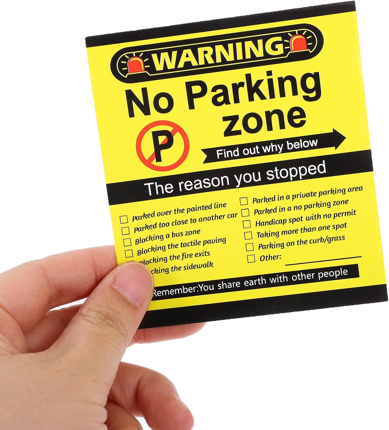 200 Sheets No Parking Sticker Set Adhesive Warning Labels for Cautioning Unauthorized Parking Sturdy Weather Resistant Stickers