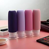 Vista 9 de Botellas de viaje para artículos de tocador, botellas de viaje portátiles de 3 onzas aprobadas por la Tsa, sin BPA, a prueba de fugas, recipientes