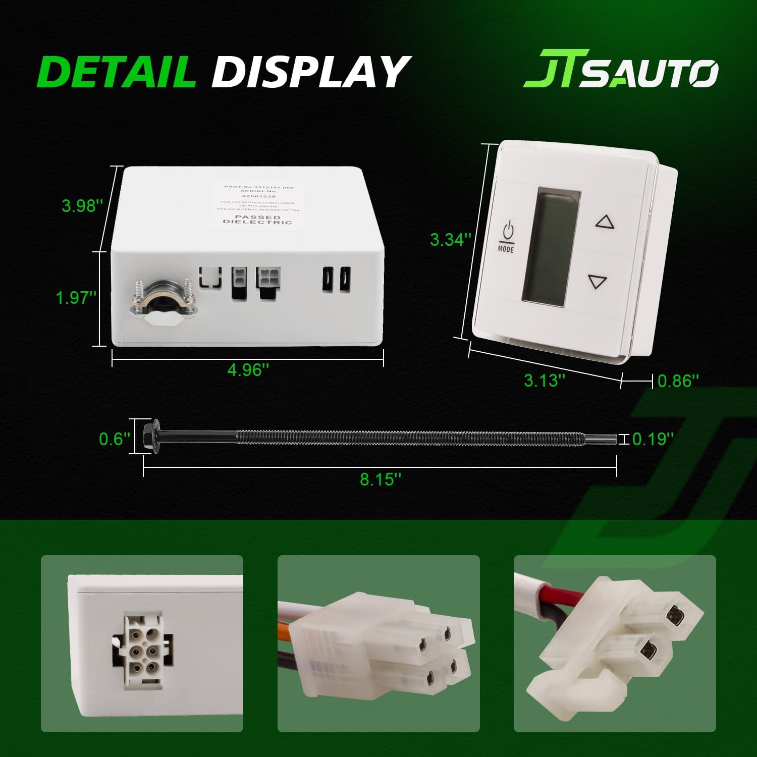 New Upgrade 3316230.700 RV Thermostat and Relay Box Kit, Compatible with Dometic LCD Touch RV Air Conditioners, for Cool and Furnace Modes, Replaces# 3316230.000