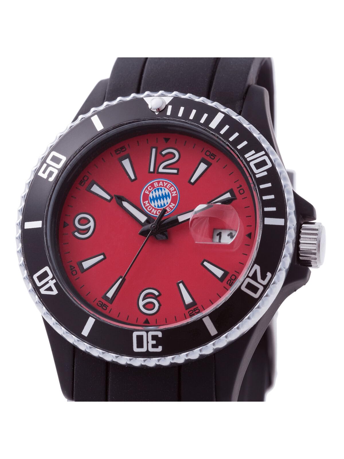 FC Bayern München Montre pour fan - Montre pour adulte - Noir, Noir , taille unique, Moderne
