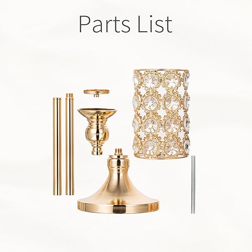 Miniatura 8 de Decoración de mesa de jarrón dorado para centro de mesa, jarrones de 32.9 pulgadas de alto para centros de mesa con piedras brillantes, centros de