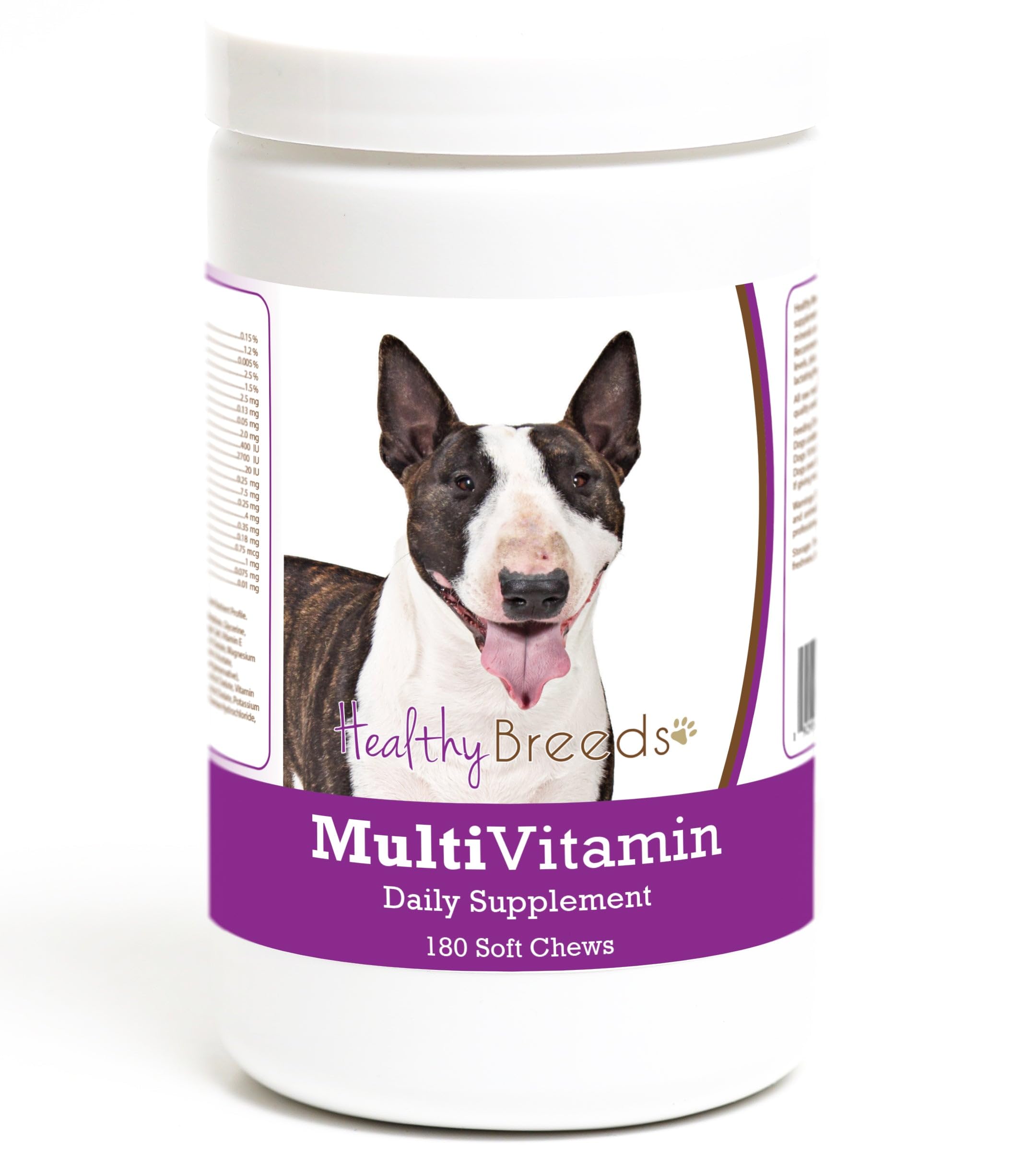 Healthy Breeds Miniature Bull Terrier Multivitamin Soft Chew for Dogs 180 Count