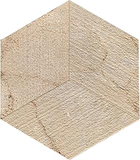 Hexagon Gold Beige Marble Wall Tiles - FS Textured Finish, 12-Piece Box ...