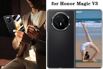 Cellphone Leather Case for Honor Magic V3, Hinged Cover for Honor Magic V 3 Phone, Bracket, Mobile Phone Shell, Support Frame, Leather Holster Green