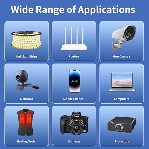 Miniatura 5 de Banco de energía de 20000 mAh con salida de CC 12V3A, cargador portátil de 74 Wh con carga rápida PDQC 3.0, batería externa para laptop, teléfono,