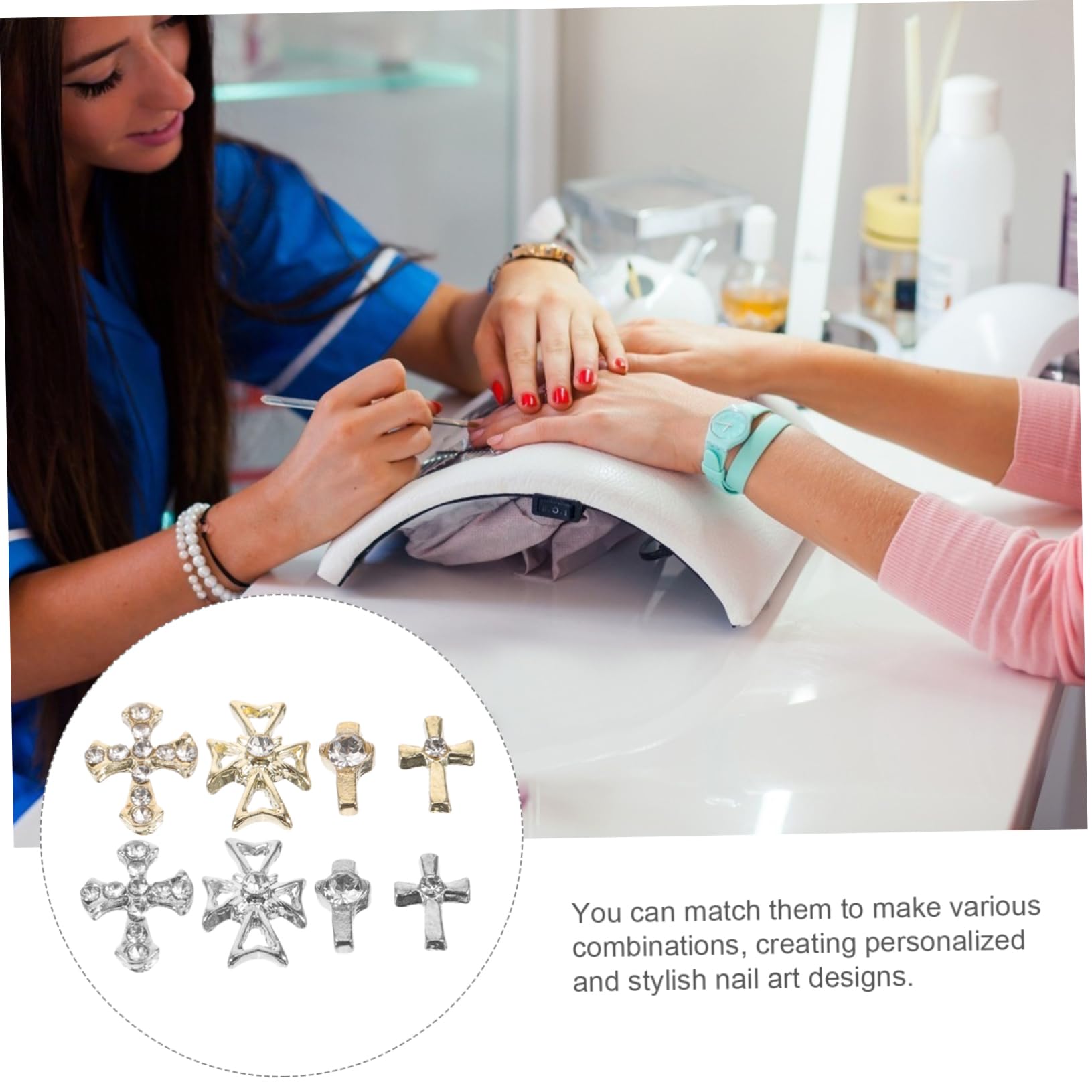 FRCOLOR 400pièces Charms Pour Pour Décoration Manucure Accessoires Nail Art Et