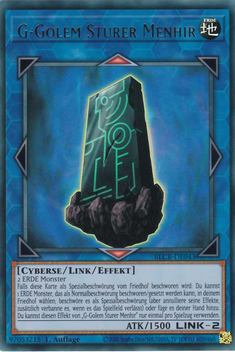 BLCRDE043 GGolem Sturer Menhir Ultra Rare Deutsch 1. Auflage