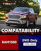 Vista 5 de FLYCLE Kits de elevación de nivelación delantera de 2 pulgadas para Ram 1500 1994-2018 2WD, Ram 2500/3500 2WD 1994-2013, eleva la parte delantera